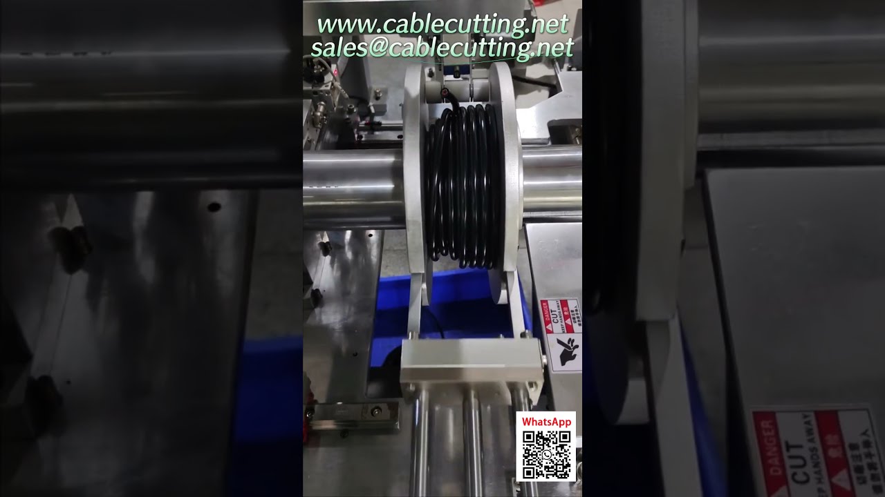 全自动电缆绕线机，自动捆扎与切割一体化