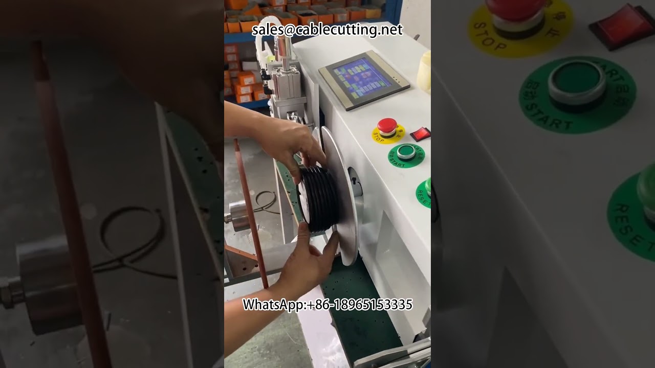 全自动米数计数排线切割绕线扎带一体机 #米数计数绕线 #线缆绕线机