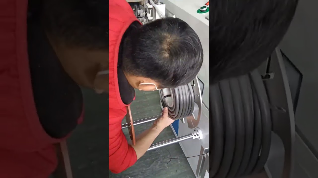 全自动软管米数计数、分拣、定长裁切与盘卷机，精准计量 #软管设备