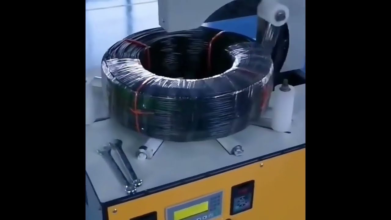 Bindle Belt Hollow Products Packing Machine Cable Wire Coil Stretch Wrapping Machine