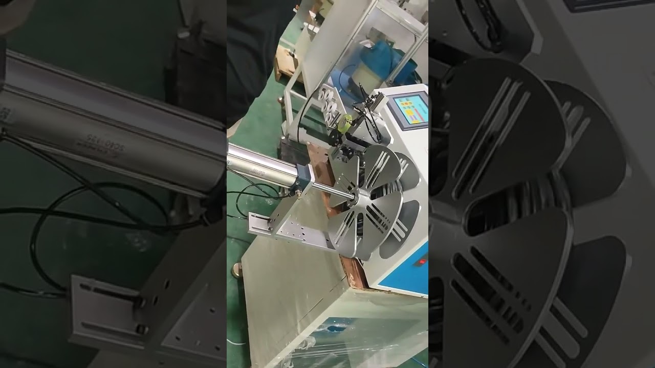 全自动米数计数绕线扎线机 | 铜线剥皮绕卷一体机 #高效设备