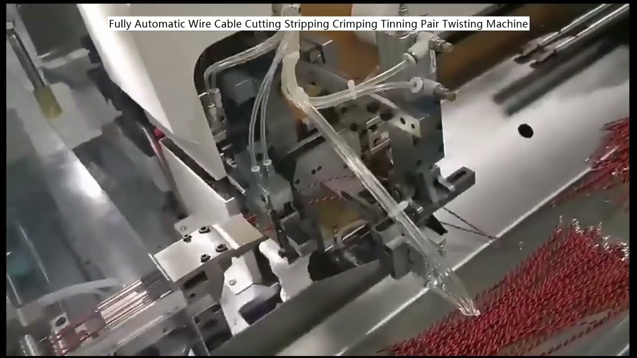 Fully Automatic Wire Cable Cutting Stripping Crimping Tinning Pair Twisting Machine