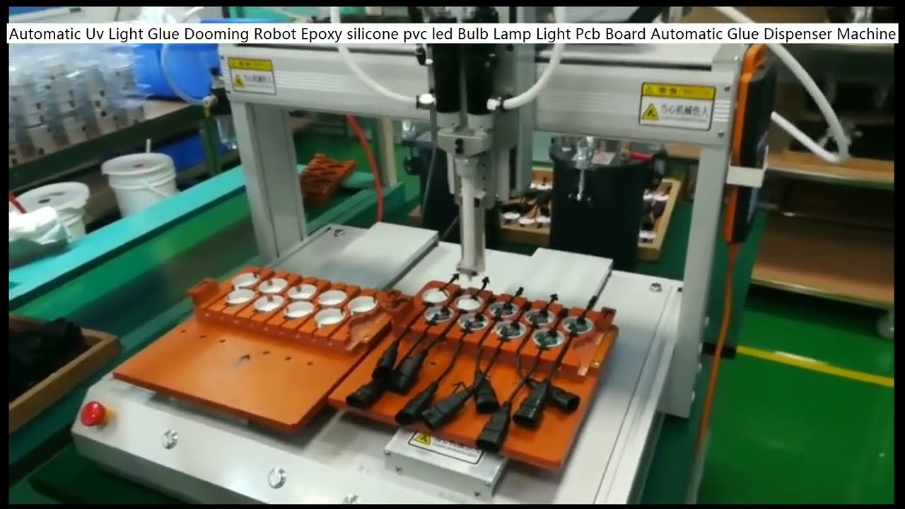 Automatic Uv Light Glue Dooming Robot Epoxy silicone pvc led Bulb Lamp Light Pcb Board