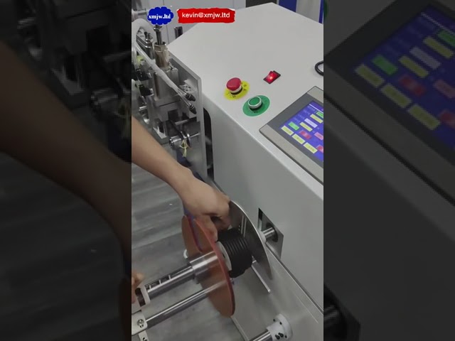 立式扁护套线缆计数、定长裁切、卷绕与捆扎一体机 | 自动绕线扎线设备