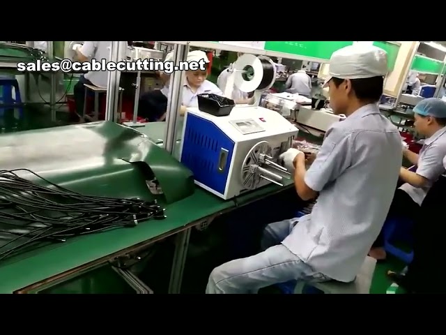 DC电源线自动绕线扎带机 | 电力电缆绕线捆扎设备