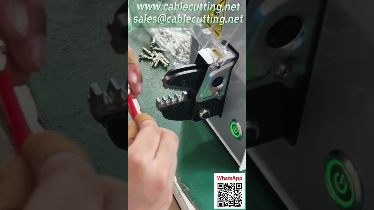 電動端子壓接機｜光伏端子壓接實拍｜無氣泵設計，高效自動化
