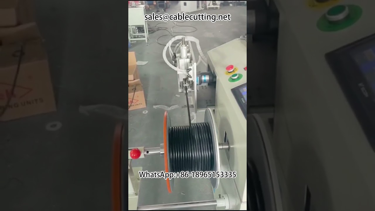 米数计长缠绕机，大卷分小卷自动计米复卷，高效线缆包装