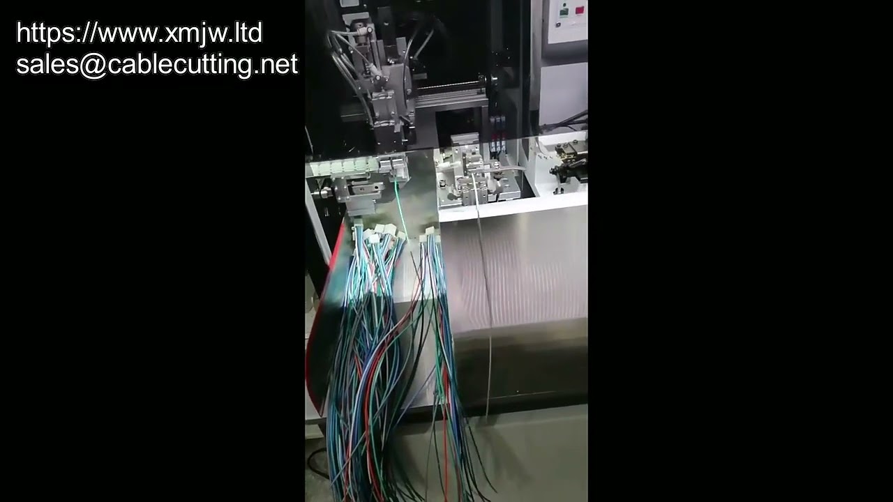 全自动双头穿塑壳端子机 | 高效线束加工设备