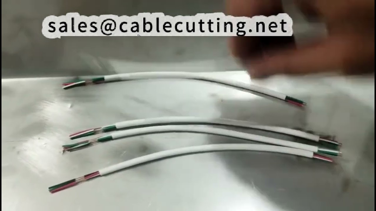 四芯数据线裁切剥皮机 | 内外半剥全剥设置教程